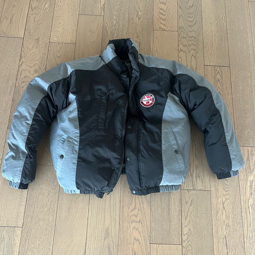Corteiz Black and Gray Puffer Jacket